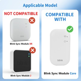 Outlet Wall Mount for Blink Sync Module Core, Sync Module Core Mount Bracket Holder for Blink Outdoor/Indoor Security Camera, No Messy No Drilling Wires Home Security Camera Mount with Short Cable