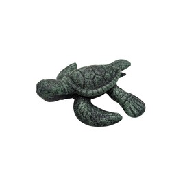 Treasure Gurus Mini Cast Iron Sea Turtle Paperweight Heavy Weight Desk Accessory Coastal Home Office Decor