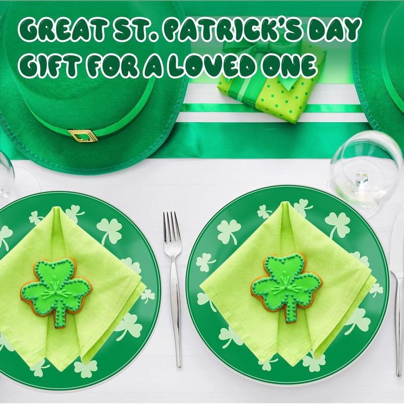 6 Pcs 6 Inch St. Patrick's Day Ceramic Decorative Plate