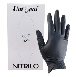 Guantes Nitrilo Antideslizantes UniSeal Naranja XS Descartables x100