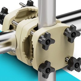 Menz Parasol Holder Balcony Railing – Bomb-proof Umbrella Holder Balcony Railing as Compact Parasol Stand Balcony, Absolutely Universal Parasol Holder Balcony in Beige