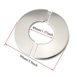 PZRT 2pcs Wall Split Flange, Stainless Steel Round Escutcheon Plate Wall-mounted Water Pipe Cover Accessories for 41mm Diameter Pipe