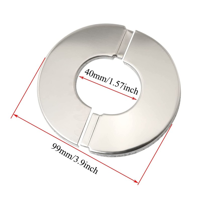 PZRT 2pcs Wall Split Flange, Stainless Steel Round Escutcheon Plate