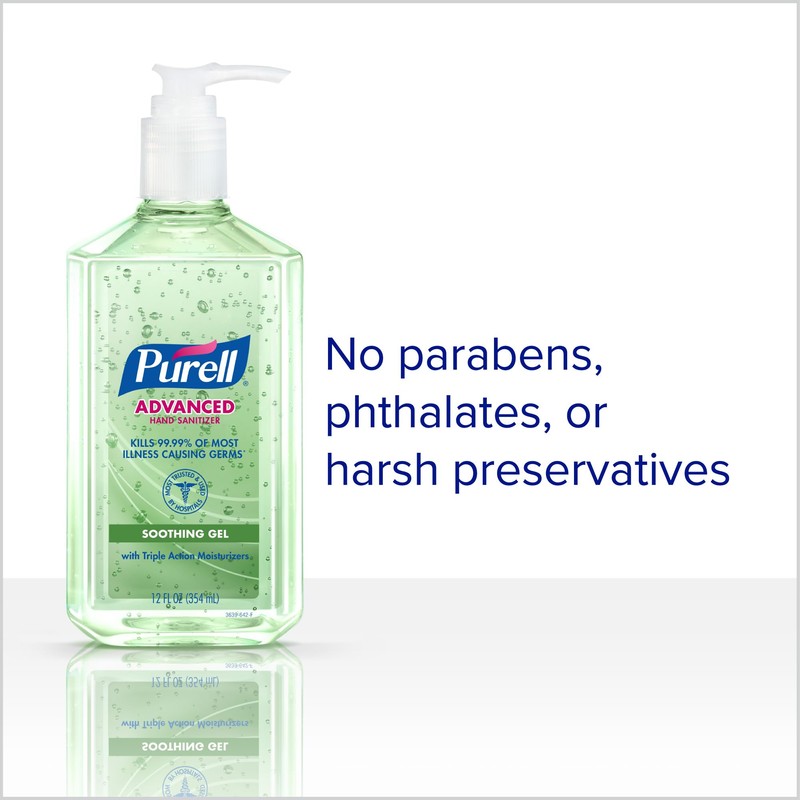PURELL Advanced Hand Sanitizer Soothing Gel, Fresh Scent, 12 fl