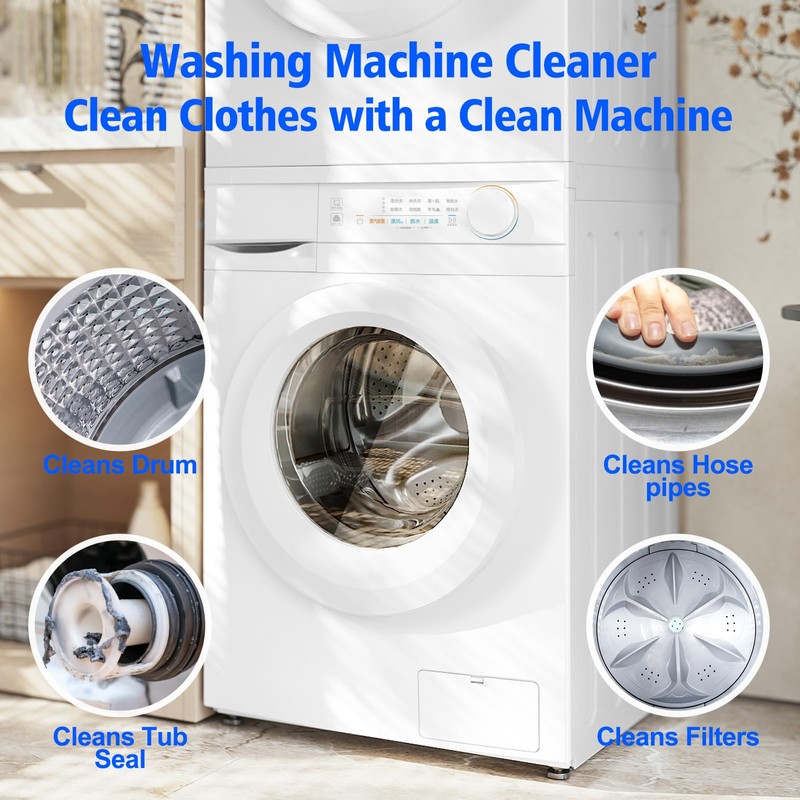 USKICH Washing Machine Cleaner Descaler 40 Pack-Deep Cleaning Tablets For