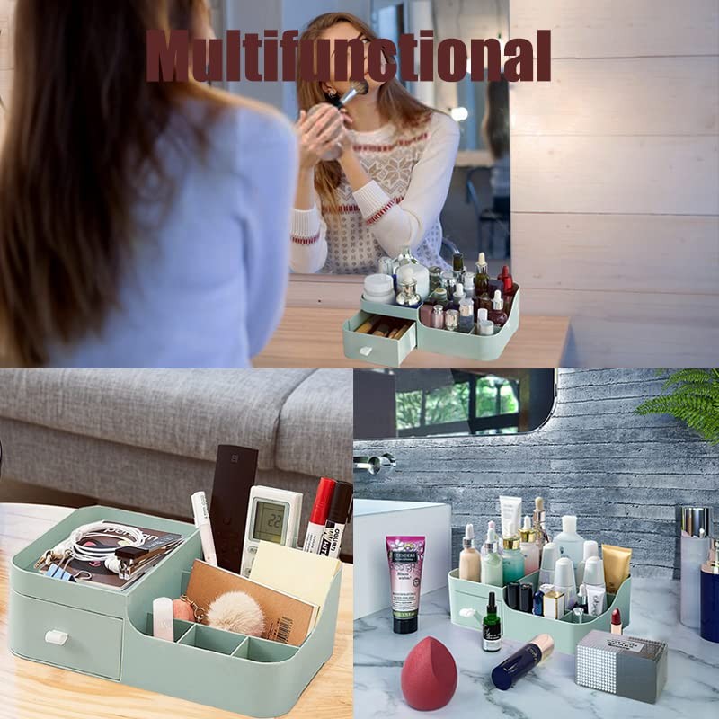 FOREVERIE Makeup Organisers with 1 Drawer, Plastic Skincare Storage Box