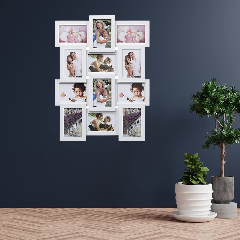 Trendi® Large Multi Aperture Picture Photo Frame Holds 12 x