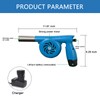 ELSOON Electric Bellows Portable Fireplace Tools 12V 5000 RPM Fan