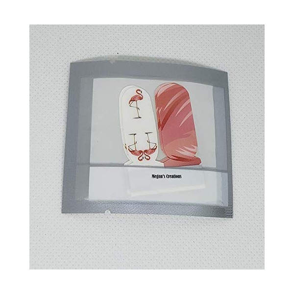 Pink Flamingo Accent Nail Polish Wraps - Nail Polish Strips-