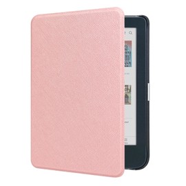 DMLuna Case for Kobo Clara BW (Model N365) / Kobo Clara Colour (Model N367) 6" 2024 Release, Ultra Slim Lightweight Premium PU Leather Cover with Auto Sleep/Wake Function - Rose Gold
