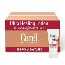 Curel Ultra Healing Body Lotion, Moisturizer for Extra Dry Skin, Body and Hand Lotion with Advanced Ceramide Complex and Hydrating Agents, for Tight Skin, 1 Ounce Case of 30