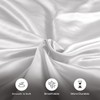 Moonlight Bedding White Pillowcases 2 Pack- Luxury Satin Silk Pillowcases