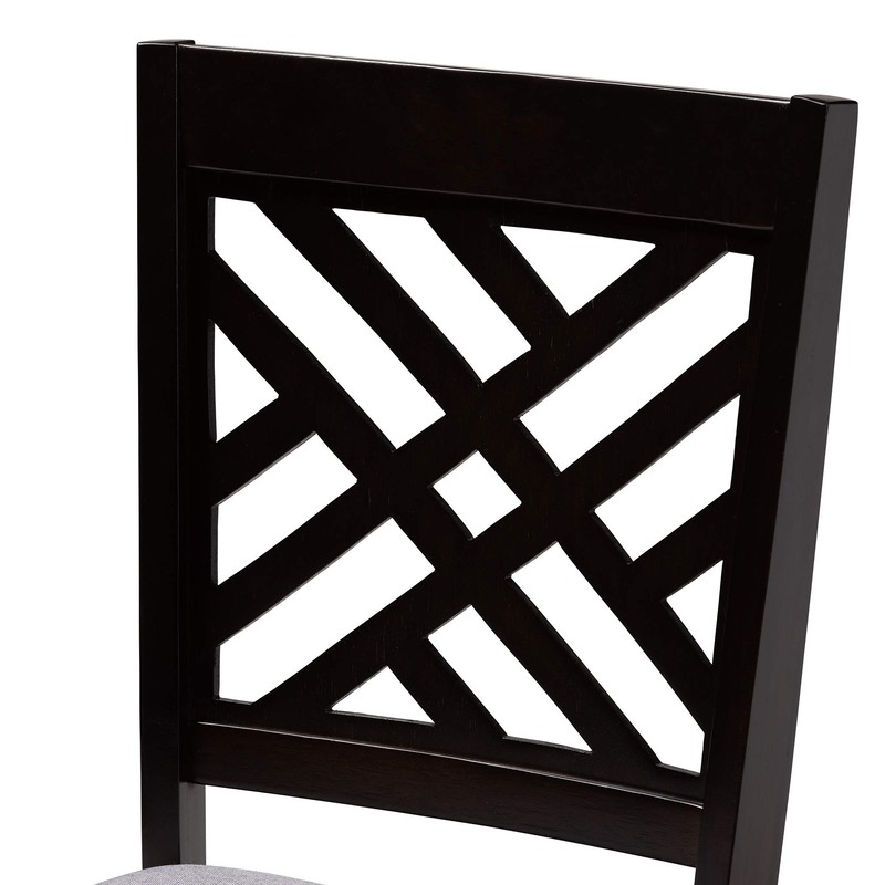 Baxton Studio Dining Chairs, One Size, Gray/Espresso