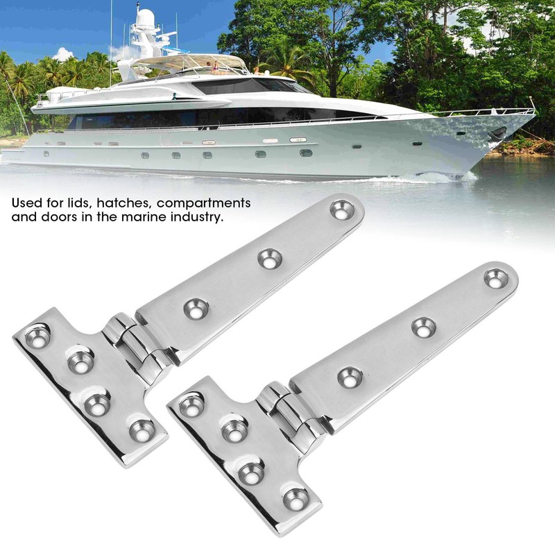 2pcs T shape Door Hinge 316 Stainless Steel Heavy Duty