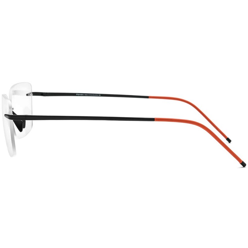 FONEX Titanium Glasses Frame Men,Rimless Square Eyeglasses Frameless Myopia Optical