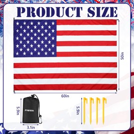 Friends American Flag Patriotic Beach Mat with Storage Bag Foldable Red White Blue Outdoor Picnic Blanket Sand Proof Waterproof Camping Tarp for 250 Anniversary Summer Beach Hiking
