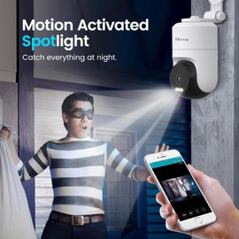 VIMTAG 2.5K Cameras for Home Security, Plug-in 2.4G WiFi Outdoor Camera for Pet/Dog/Cat/Baby/House, 360° View, Color Night Vision, Waterproof, Phone App, Motion Tracking & Alert, Cloud/SD Storage
