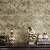 VEELIKE Gothic Metallic Wallpaper Stick and Peel Removable Pewter Gold