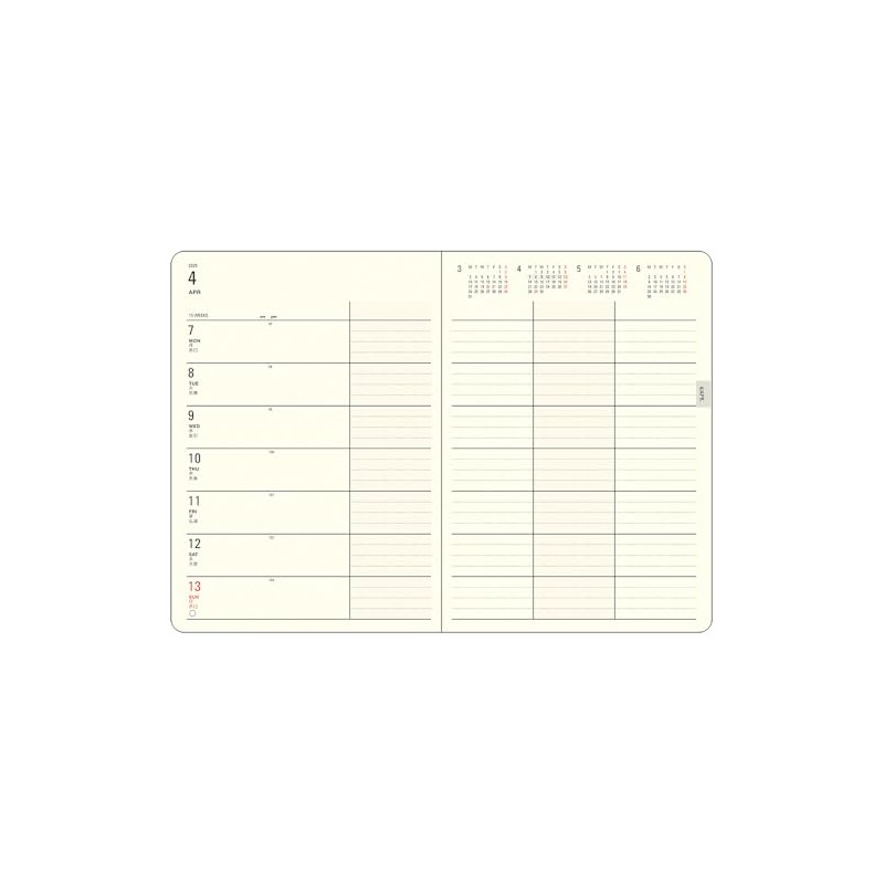 Daigo E9604 2025 Planner, Mill Weekly Blue, Starts March 2025