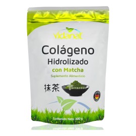 Colágeno Hidrolizado Puro Con Matcha 300g Vidanat / Original Sabor Matcha
