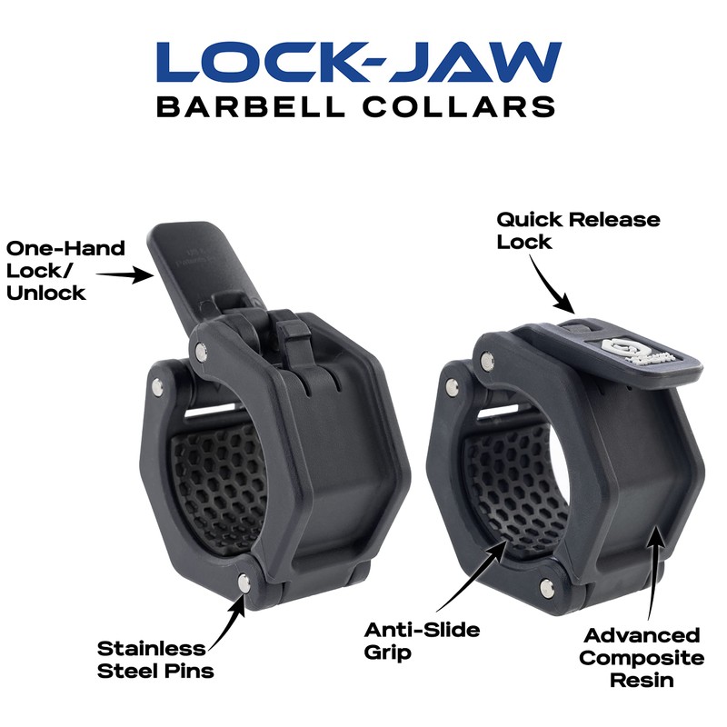 Lock-Jaw Sport Olympic Barbell Collar - Quick Release Barbell Clamp
