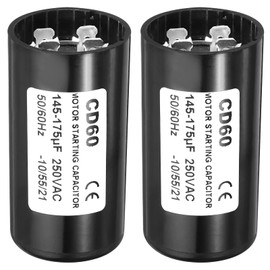 PATIKIL Motor Start Capacitor, 2 Pack 145-175uF/Mfd 250VAC 50/60Hz CD60 Run Capacitor Motor Starting Capacitor for Electric Motor Starts Running