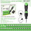 Brackit Premium 2 in 1 Ratchet and Screwdriver with Bits