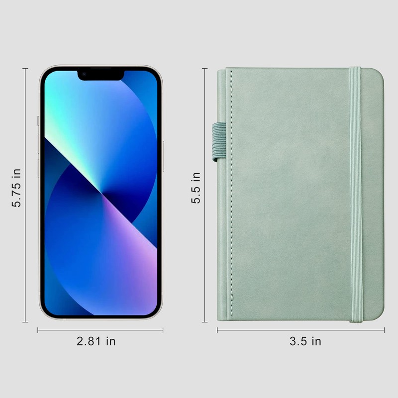 RETTACY Pocket Notebook A6 Mini Notepad 2 Pack Small Hardcover