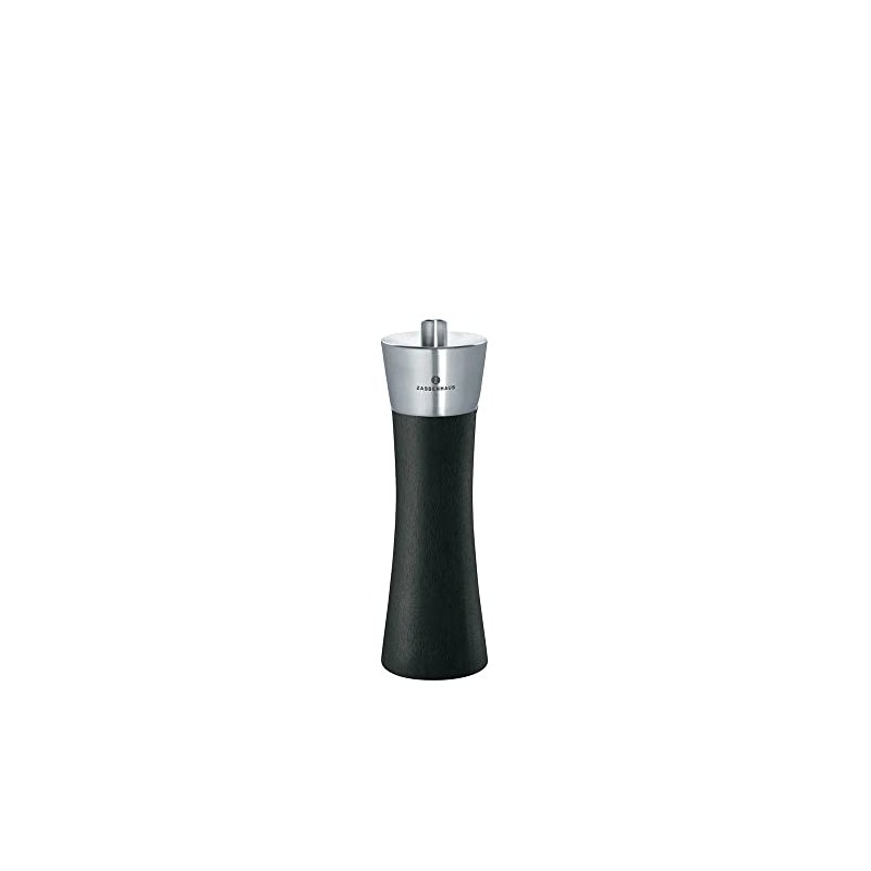 Zassenhaus Augsburg 7-Inch Black Dual Salt & Pepper Grinder with