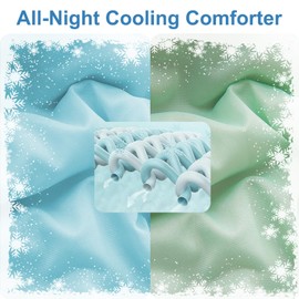 Wamsound Cooling Comforter Queen Size Lightweight Cooling Blanket for Hot Sleepers Summer Bedding to Keep Cool for Night Sweats- Soft and Breathable Quilt (78×90 inch, Sky Blue)