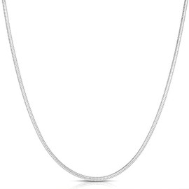 ZAULER Solid 925 Sterling Silver Italian 1.2mm Cable/1mm Wheat/0.8mm Box/2mm Singapore/0.8mm Snake/1mm Diamond Cut Cuban Link Curb Chain Necklace for Women