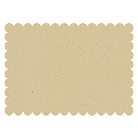 Unique 16078 - Scalloped Kraft Paper Placemats - 8 Count (Pack of 1)
