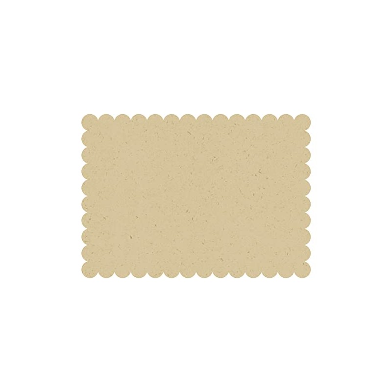 Unique 16078 - Scalloped Kraft Paper Placemats - 8 Count
