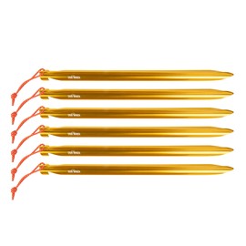 Tatonka Tent Peg Pro 25 cm (Pack of 6) - Lightweight Aluminium Tent Pegs with Y Profile - 25 cm Long and in Highly Visible Gold - Pack of 6