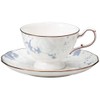 NARUMI(ナルミ) Rose Blanche Cup & Saucer 210cc Blue Floral Pattern