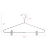 Quality Metal Pant/Skirt Blouse Hanger 10-Pack, Heavy-Duty Skirt Hangers with