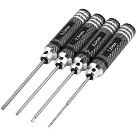 Any Brand Precision Metric Size Allen Hex Wrench Driver Set 4pcs (1.5, 2, 2.5 & 3mm)