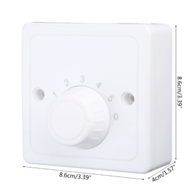 illombo 220 V Universal Adjustment Ceiling Fan Speed Control Switch Wall Button Dimmer Switch Five Gear Fan Speed Adjuster