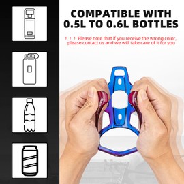 ROCKBROS Bike Water Bottle Holder Bike Bottle Cage Bicycle Bottle Cages Durable Ultra-Light with Screws Tool, Universal Bike Cup Holder Rack for MTB Road Bikes