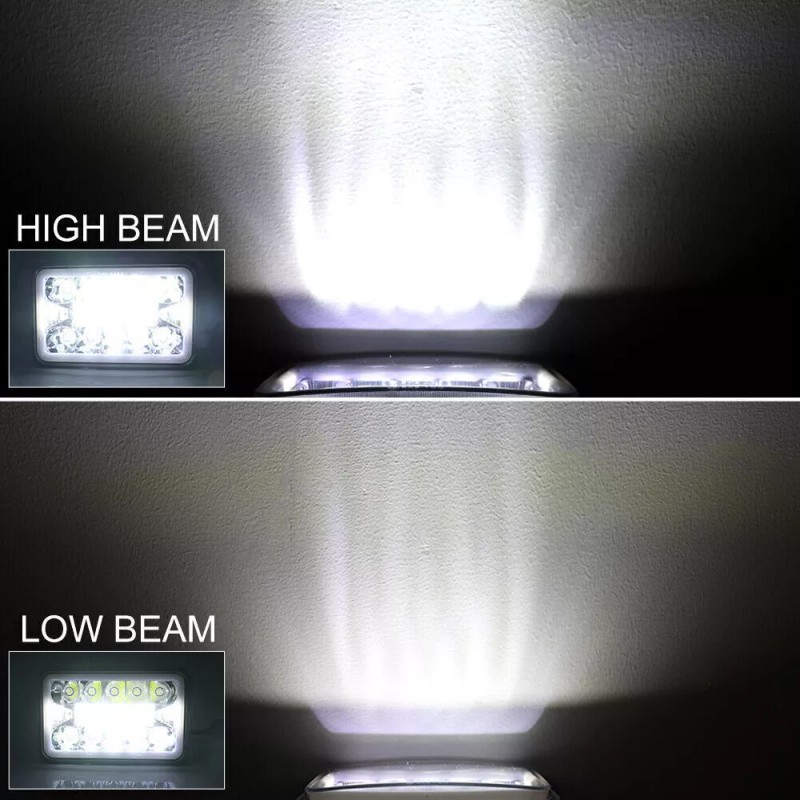 USPART- 4PCS Fit Peterbilt Kenworth T800 W900 4x6" LED Headlights