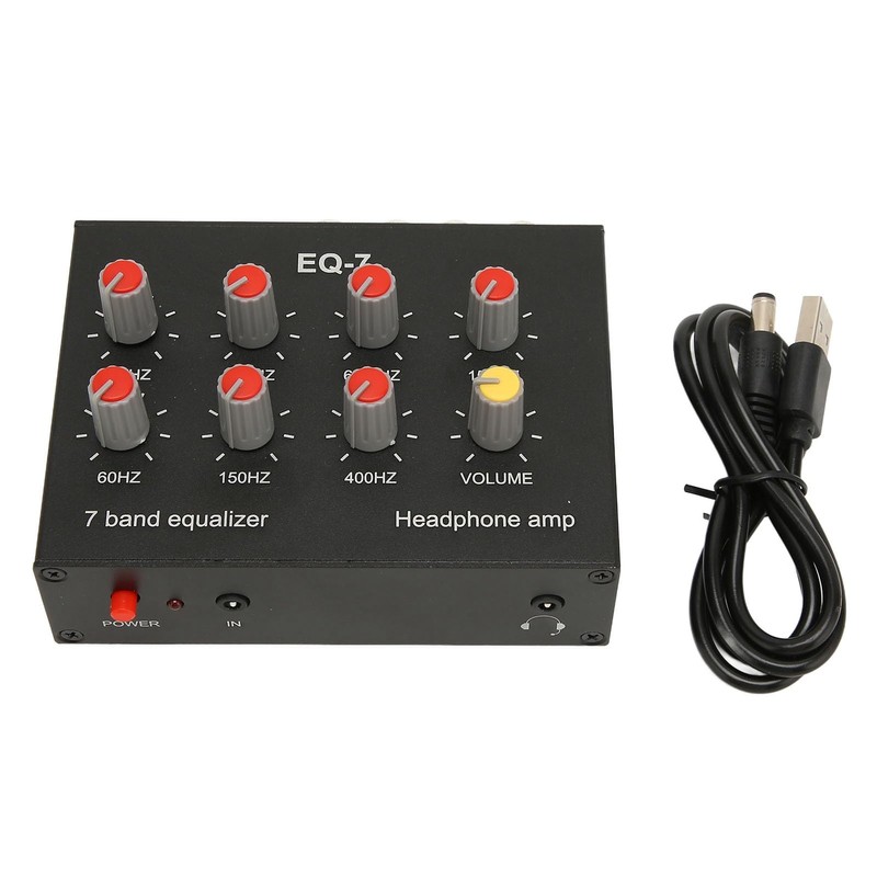 7 Band Sound Equalizer, Dual Channel Digital Equalizer withOutput and