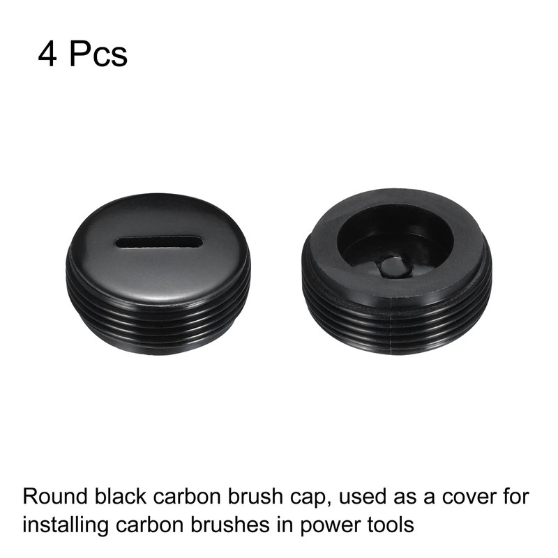 sourcing map Carbon Brush Holder Cap Motor Electric Brush Plastic