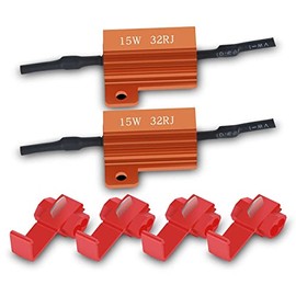 Alla Lighting 10 Watt(at 12.8V) Load Resistors Equalizer for Fix LED Back-up Reverse Lights Flickering, Bulb Out Error Code or Fast Blinking
