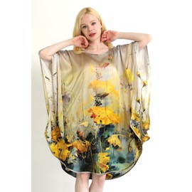 Grace Silk 100% Silk Nightgown, Subaquatic Lotus Dream