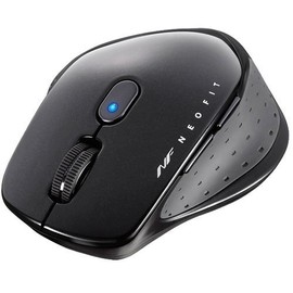 Buffalo BSMBW510MBK Wireless BlueLED 5 Button NeoFit Mouse, Size M, Black
