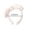 Guqqeuc Bunny Ears Headband Plush Hairband for Women Girls Cute