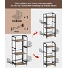 Tuohours 3-Tier Purse Organizer Rack, Iron & Wood Floor-Standing Bag