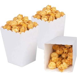 Vsosfiza White Popcorn Boxes,Small White Popcorn Boxes,Pack of 12