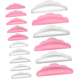 Garneck 20 Almohadillas de Silicona para Lifting de Pestañas Medianas Kit para Permanente y Rizado Natural Accesorios para Maquillaje y Extensión Incluye Colores Rosa y