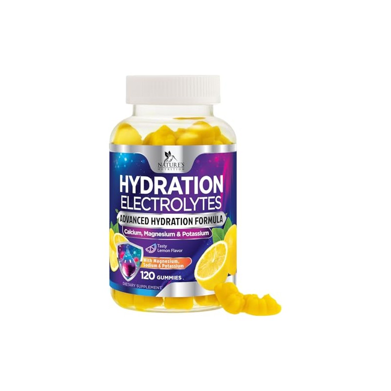 Hydration Electrolyte Gummies - Daily Liquid Replenisher Gummy - Electrolyte